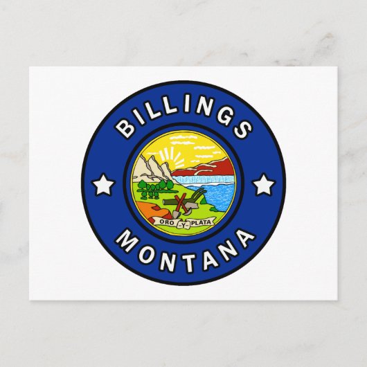 Billings Montana Postkarte (Vorderseite)