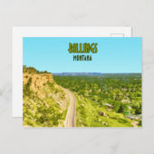 Billings Montana Rim Rocks Vintag Postkarte (Vorne/Hinten)