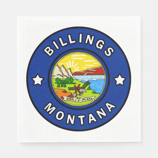 Billings Montana Serviette (Vorderseite)
