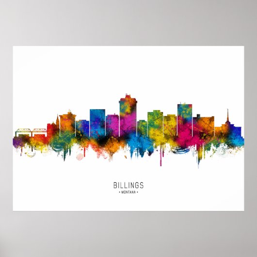 Billings Montana Skyline Poster (Vorne)