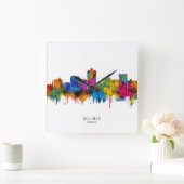 Billings Montana Skyline Quadratische Wanduhr (Zuhause)