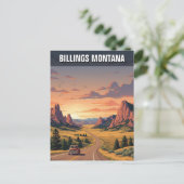 Billings Montana Travel Postkarte (Stehend Vorderseite)
