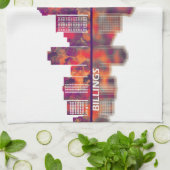 Billings Skyline Geschirrtuch (Gefaltet)