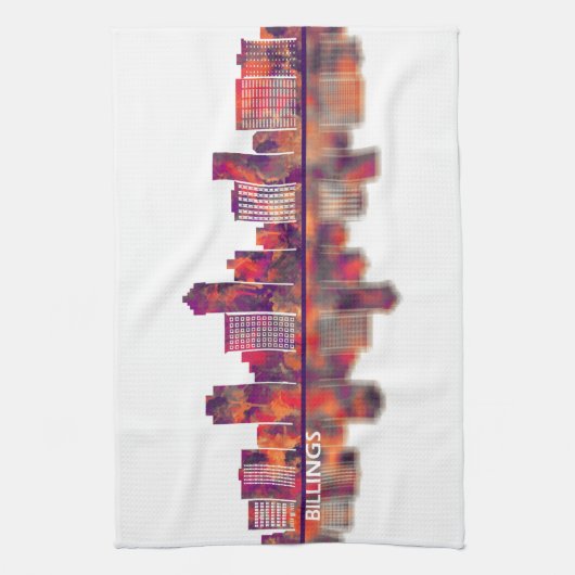 Billings Skyline Geschirrtuch (Vertikal)