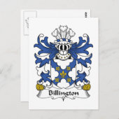 Billington Familienwappen Postkarte (Vorne/Hinten)