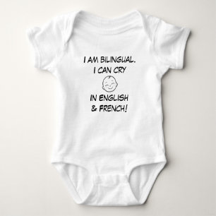 Billingual Baby, Onepiece, Custom Funny Baby Gift, Baby Strampler