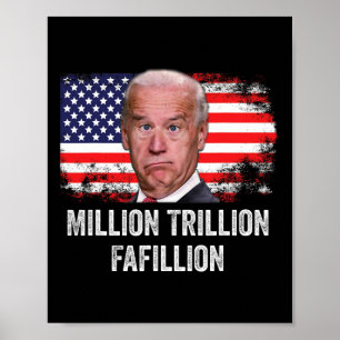 Billion Fafillion Verwirrte Biden Trump Debatten 2 Poster