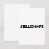 BILLIONAIRE DANKESKARTE (Vorne/Hinten)