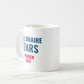 Billionaire Tears Elizabeth Warren 2020 Kaffeetasse (Vorderseite Links)