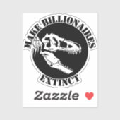 Billionaires aussterben lassen aufkleber (Blatt)