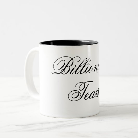 Billionäre Tränen Zweifarbige Tasse (Vorderseite Links)
