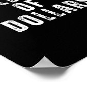 Billionen Dollar Lustiges Meme Sarkastisches Geld Poster (Ecke)