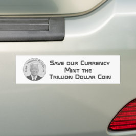 Billionen Dollar Platinmünze Autoaufkleber