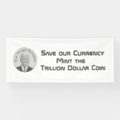 Billionen Dollar Platinmünze Banner (Horizontal)
