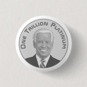Billionen Dollar Platinmünze Button (Vorderseite)