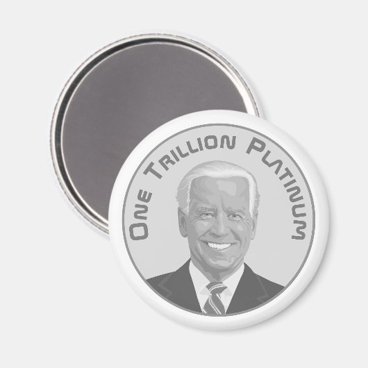 Billionen Dollar Platinmünze Magnet (Vorderseite/Rückseite)