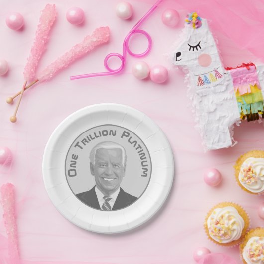 Billionen Dollar Platinmünze Pappteller (Party)