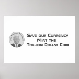 Billionen Dollar Platinmünze Poster