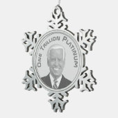 Billionen Dollar Platinmünze Schneeflocken Zinn-Ornament (Rechts)