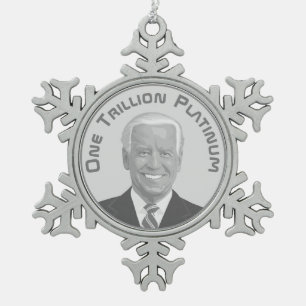 Billionen Dollar Platinmünze Schneeflocken Zinn-Ornament