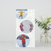 Billowy Snow- Tall Holiday Photo Card (Stehend Vorderseite)