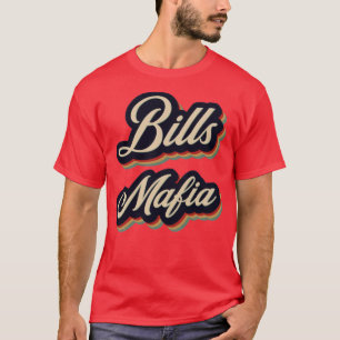 Bills Mafia Retro Vintage Typografie T-Shirt