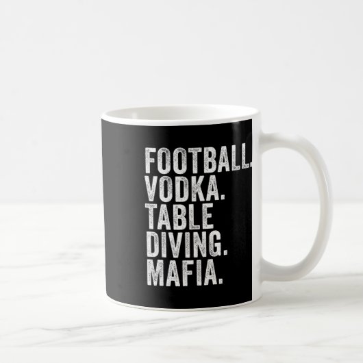 Bills New-York Fan Football. Wodka. Tauchen. Kaffeetasse (Rechts)