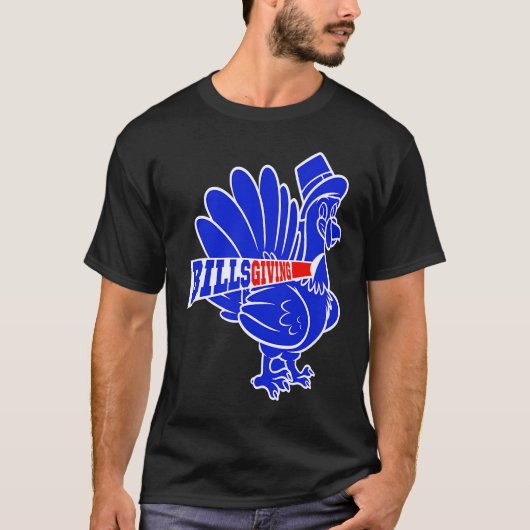 BillsGiving Happy Thanksgiving Football T-Shirt (Vorderseite)
