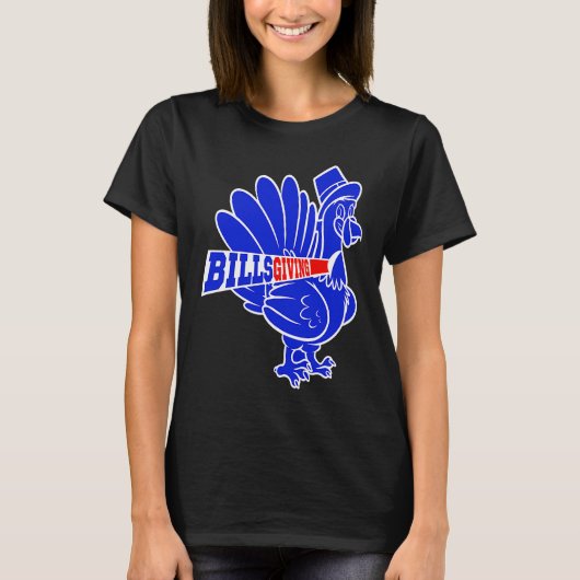 BillsGiving Happy Thanksgiving Football T-Shirt (Vorderseite)