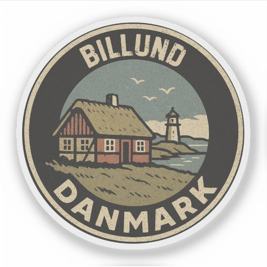 Billund, Dänemark, Danmark Aufkleber (Vorderseite)