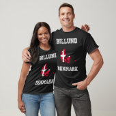 Billund Denmark Vintage Denmark Flag Map T-Shirt (Unisex)