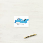 Billy-Blau Post-it Klebezettel (Auf Schreibtisch)