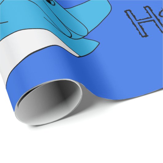 Billy Blue Geschenkpapier (Rolleneckpunkt)