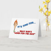 Billy Bob's Word for the Day-Birthday Karte (Gelbe Blume)