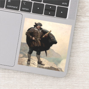 Billy Bones, Treasure Island by N. C. Wyeth Aufkleber