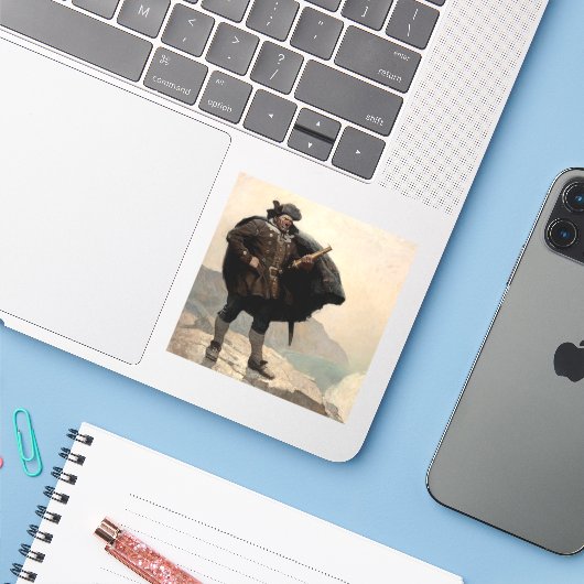 Billy Bones, Treasure Island von N. C. Wyeth Aufkleber (Laptop mit iPhone)