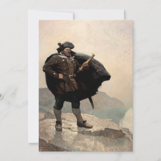 Billy Bones, Treasure Island von N. C. Wyeth Einladung (Vorderseite)