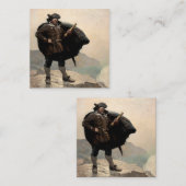 Billy Bones, Treasure Island von N. C. Wyeth Quadratische Visitenkarte (Vorne/Hinten)