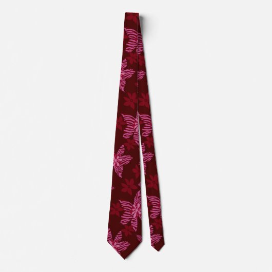 Billy Bong Hawaiian - Island Lily Satin Neck Tie Krawatte (Vorderseite)