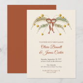 Billy Button Farnbogen Boho Hochzeitseinladung Einladung (Vorne/Hinten)