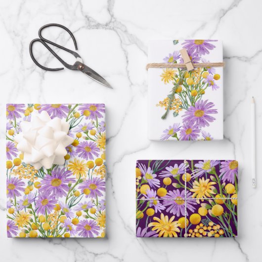 Billy Buttons und Daisy Blues Geschenkpapier Set (Vorderseite)