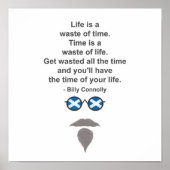 Billy Connolly Brillen und Zitat Poster (Vorne)
