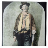 Billy das Kind (farbiger Stich) Fliese (Vorderseite)