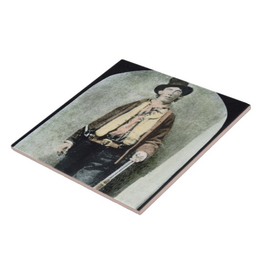 Billy das Kind (farbiger Stich) Fliese (Seite)