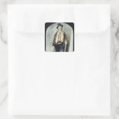 Billy das Kind (farbiger Stich) Quadratischer Aufkleber (Tasche)