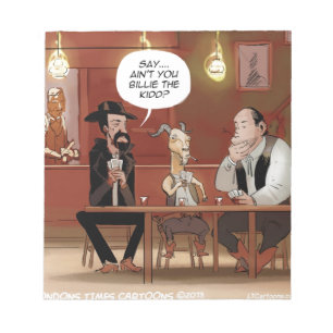 Billy, das Kind? Funny Goat Cartoon Notizblock