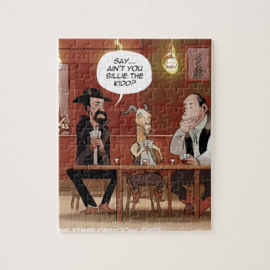 Billy, das Kind? Funny Goat Cartoon Puzzle (Vertikal)