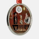 Billy, das Kind? Funny Goat Cartoon Silbernes Ornament (Rechts)