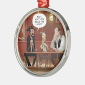 Billy, das Kind? Funny Goat Cartoon Silbernes Ornament (Links)