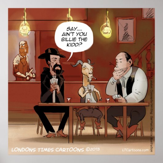 Billy, das Kind? Funny Goat Poster (Vorne)
